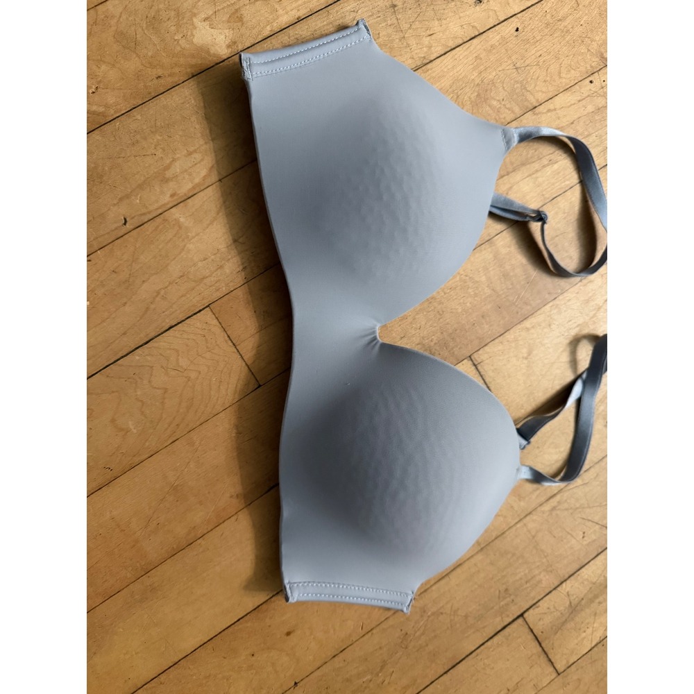 Seamless Womens Sophie B T-Shirt Bra 34B Light Blue Grey